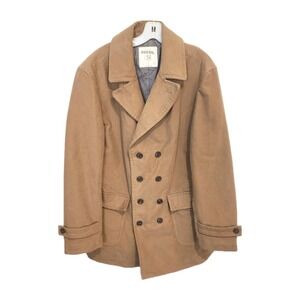 Fossil Mens Double Breasted Trench Coat Jacket Large Tan Beige Casual Workwear